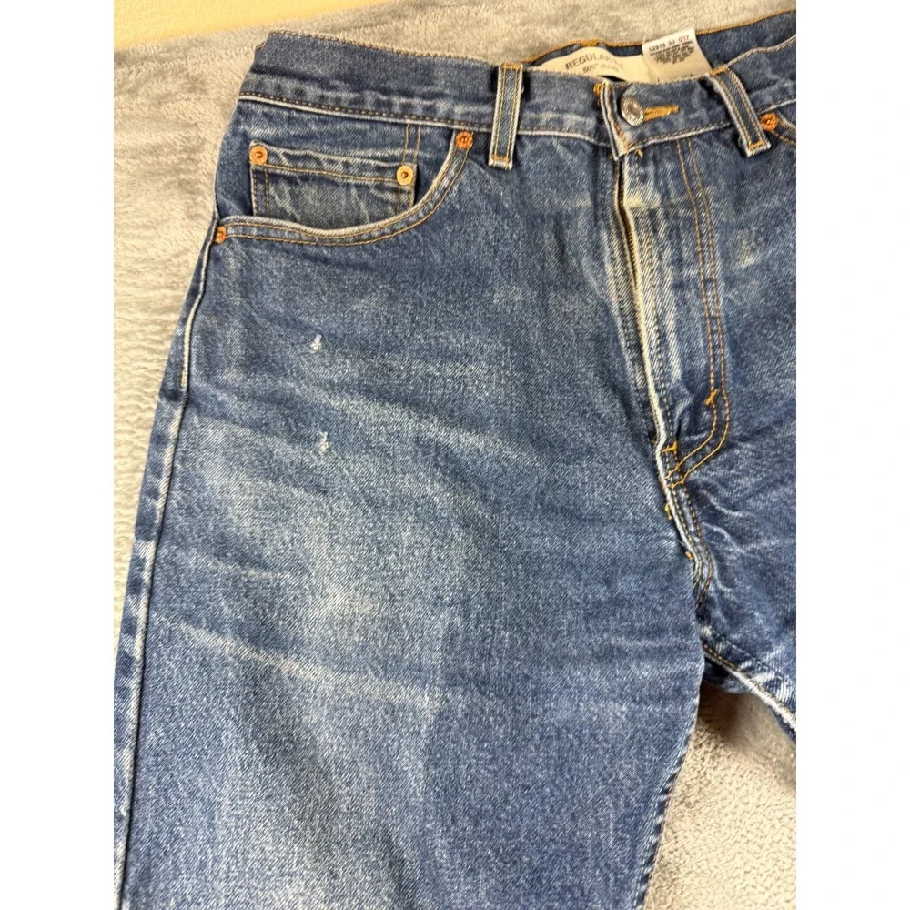Vtg Levis 505 Regular Fit Jeans Mens 34x32 Canada Red Tab Denim